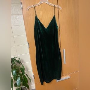 Velvet green formal/cocktail dress